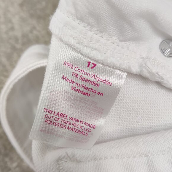 No Boundaries Women's Flare Pants NEW Size 17 White Cotton High Rise Minimalist - Picture 6 of 13